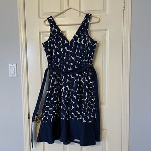 Nine West Navy Polka dot dress